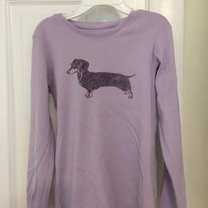 Purple Weiner Dog Shirt